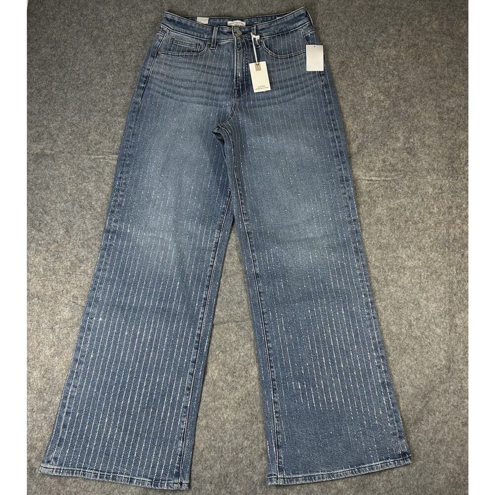 Good American Blue Flare & Wide Leg Jeans